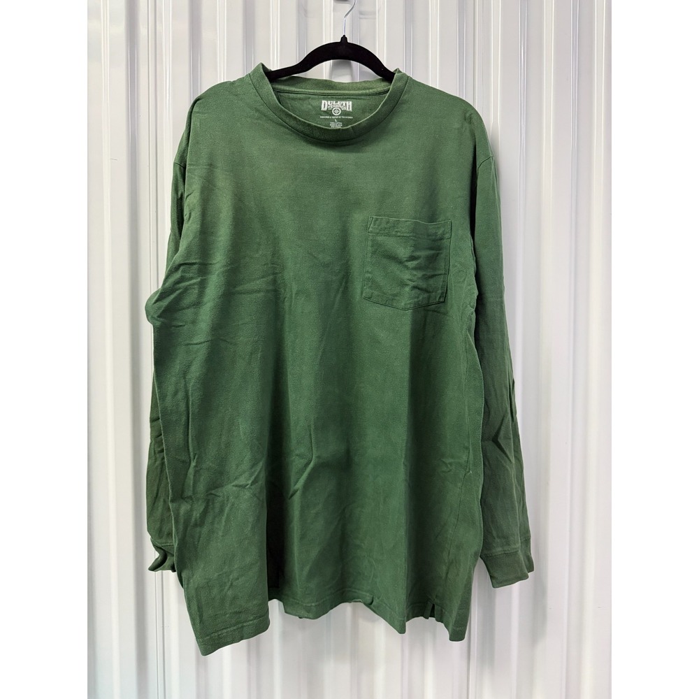Duluth Trading Co Mens L Long Sleeve Pocket T-Shirt 100% Cotton Longtail 0138